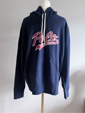 Polo by Ralph Lauren Men's Navy Logo Hoodie size L
